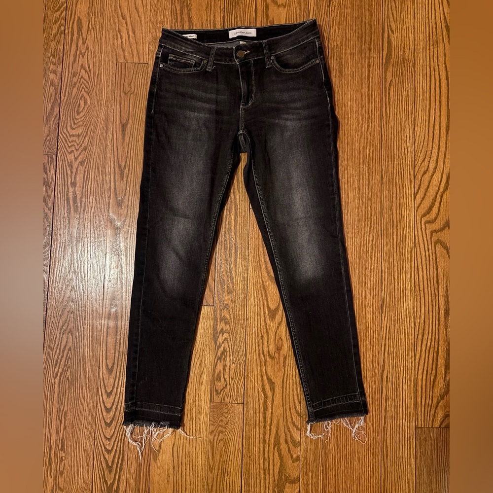 Calvin Klein Jeans Women's Dark Black Ankle Jeans